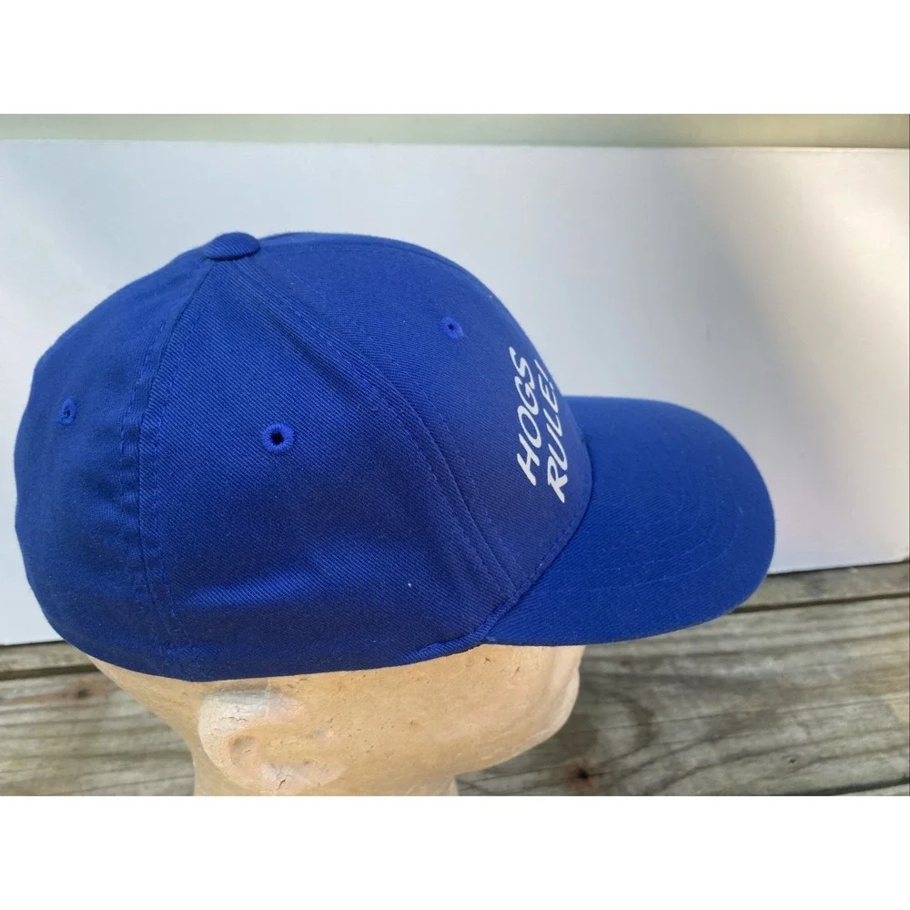 HOGS RULE! Cows Drool Flexfit‎ Youth Hat Cap Blue